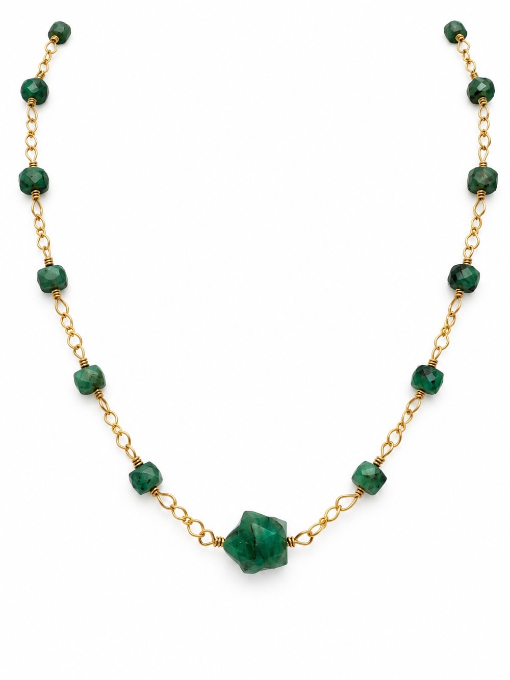 Emerald Star Gold Filled Necklace (ALN41)
